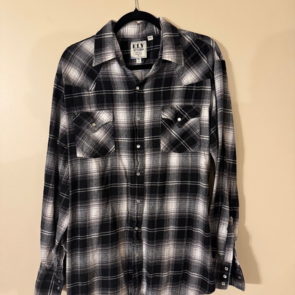 Pearl button snap long sleeve - vintage